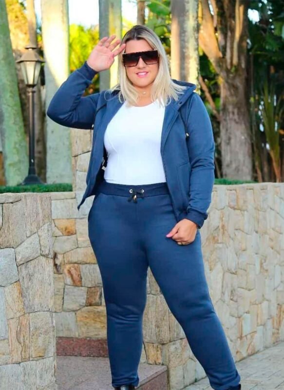 Conjunto Moletom Feminino Plus Size