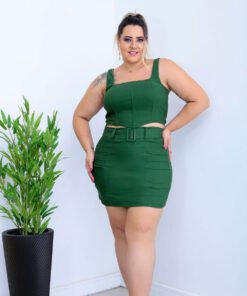 Conjunto Top B e Saia Short