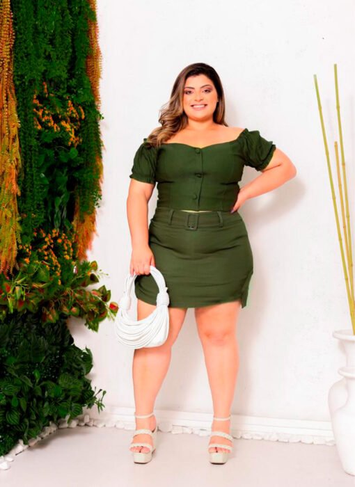 Conjunto Top V e Saia Aberta Na Lateral - Imagem 8