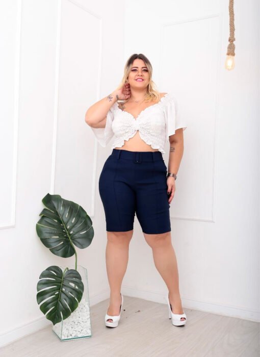 Bermuda Feminina Plus Com Fivela - Imagem 5