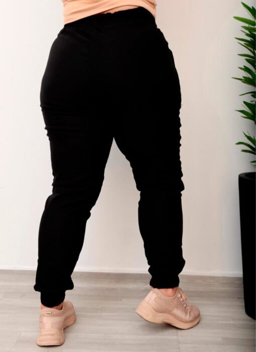 Calça Jogger Plus Preta Feminina Com Amare - Imagem 2