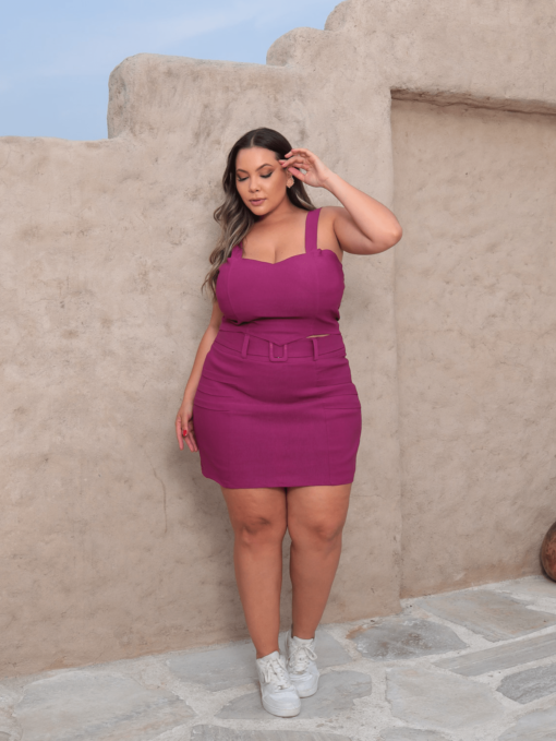 CONJUTOS PLUS SHORT SAIA TOP V COM BOJO E ALCINHA MODA BALADA ESTILO ALFAITARIA VERAO CINTO DECORATIVO - Imagem 2