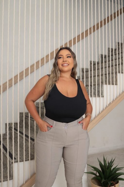 Calça Capri Listrada Modelo Novo - Imagem 2