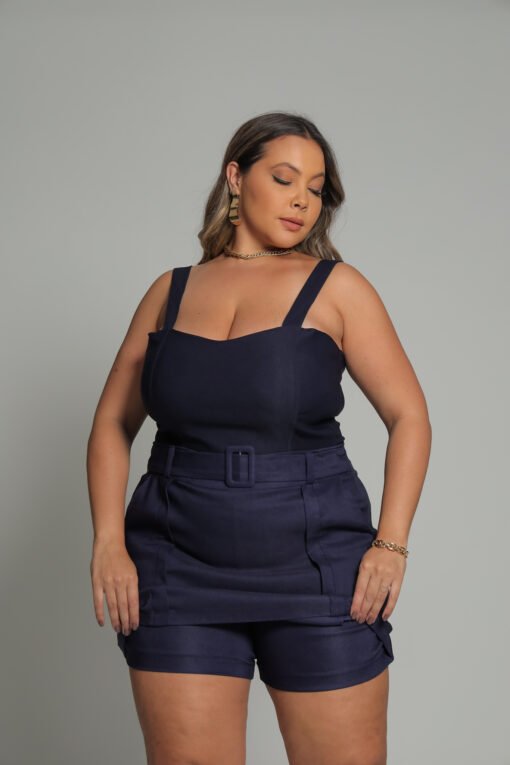 Short Saia Com Fivelha Detalhe Na Lateral - Imagem 13
