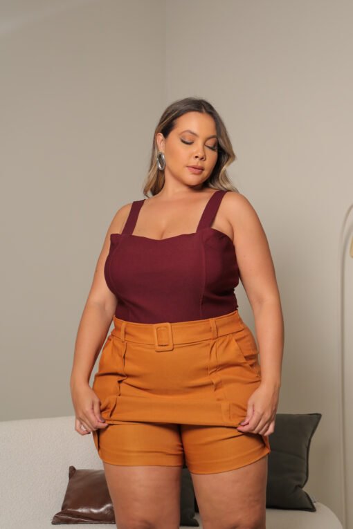 Short Saia Com Fivelha Detalhe Na Lateral - Imagem 18