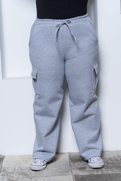 Calça Moletom Com Bolso e Elástico Na Cintura - Imagem 2