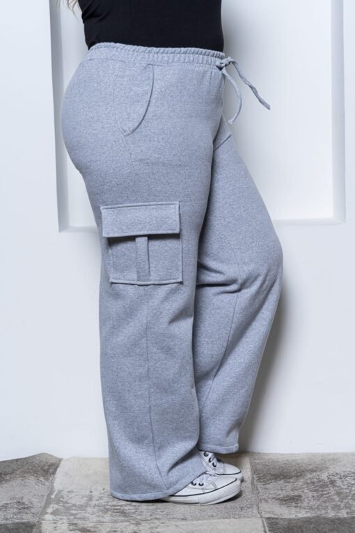 Calça Moletom Com Bolso e Elástico Na Cintura - Imagem 6
