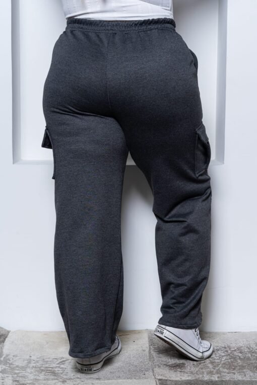 Calça Moletom Com Bolso e Elástico Na Cintura - Imagem 9
